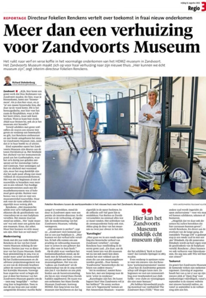 Interview mit Fokelien Renckens Stenneberg, kommissarische Direktorin