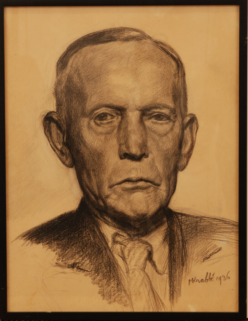 Maarten Krabbé portret schets van Dhr. Bol