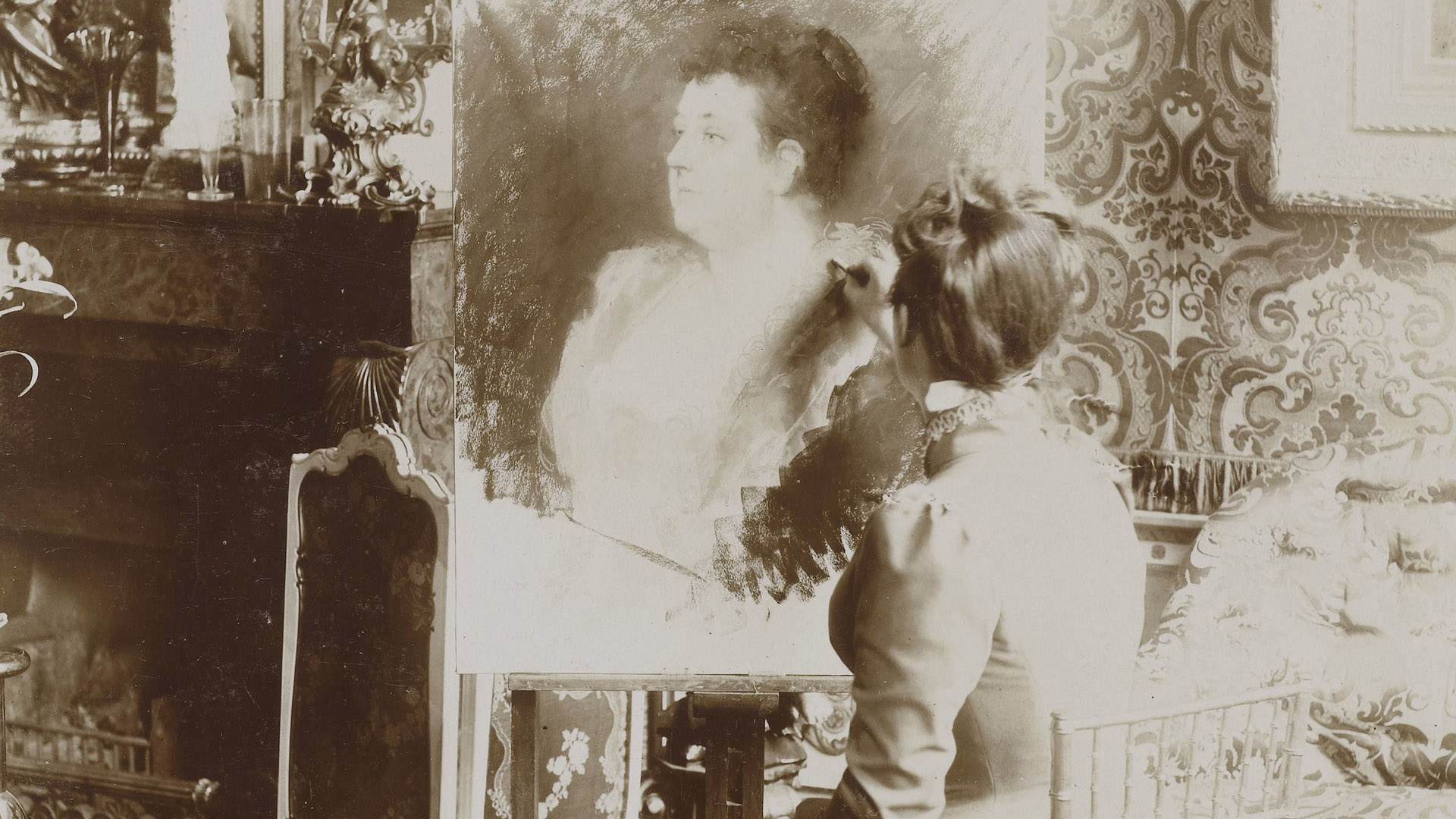 Therese Schwartze In Haar Atelier Collectie Rijksmuseum
