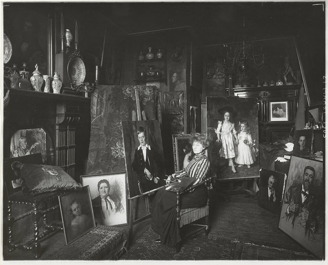 Therese_Schwartze In Haar Atelier Prinsengracht 1021Amsterdam Collectie Rijksmuseum