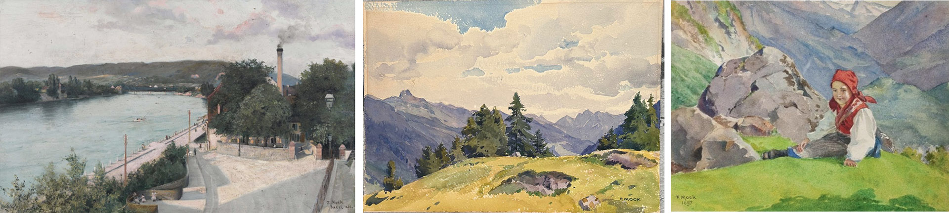 Frits Mock Aquarellen Zwitserland