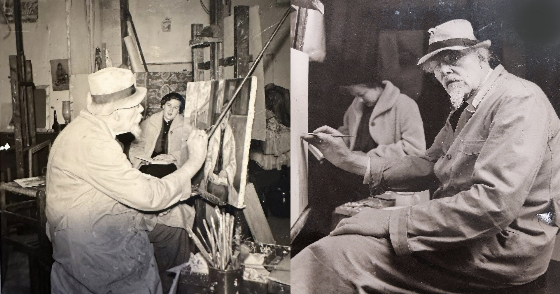 Jan Visser Atelier Met Model Mevrouw C. Martin Van Schie